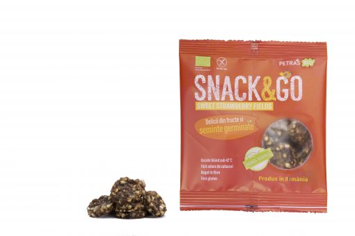 Snack & GO cu capsuni si seminte germinate BIO Petras Bio - 40 g imagine produs 2021 Petras Bio